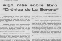 Algo más sobre libro "Crónica de La Serena" Algo más sobre libro "Crónica de La Serena"