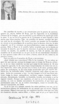 Una Rosa en la Academia centenaria Una Rosa en la Academia centenaria