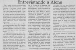 Entrevistando a Alone Entrevistando a Alone