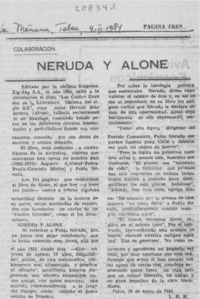 Neruda y Alone Neruda y Alone