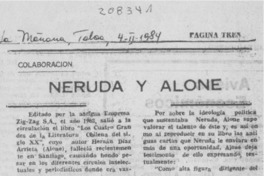 Neruda y Alone Neruda y Alone