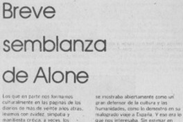 Breve semblanza de Alone Breve semblanza de Alone