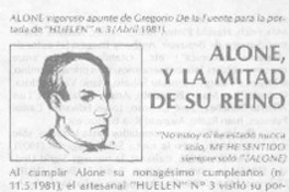 Alone y la mitad de su reino Alone y la mitad de su reino