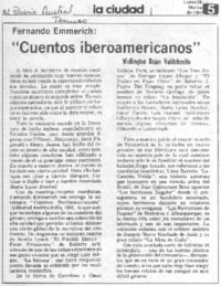 Fernando Emmerich, "Cuentos iberoamericanos" Fernando Emmerich, "Cuentos iberoamericanos"