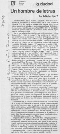 Un hombre de letras Un hombre de letras