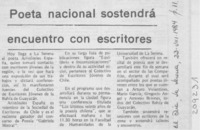 Poeta nacional sostendrá encuentro con escritores Poeta nacional sostendrá encuentro con escritores