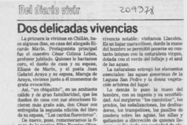 Dos delicadas vivencias Dos delicadas vivencias