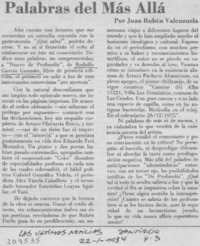 Palabras del más Allá Palabras del más Allá