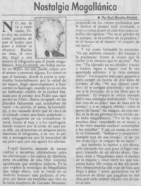Nostalgia magallánica Nostalgia magallánica