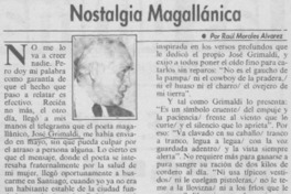 Nostalgia magallánica Nostalgia magallánica