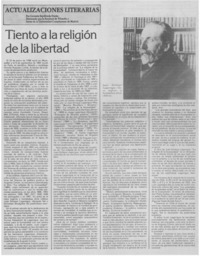 Tiento a la religión de la libertad Tiento a la religión de la libertad