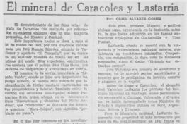 El mineral de Caracoles y Lastarria El mineral de Caracoles y Lastarria