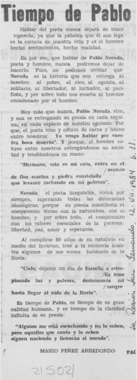 Tiempo de Pablo Tiempo de Pablo