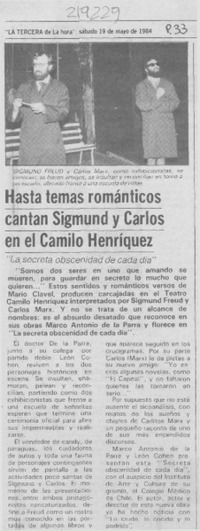 Hasta temas románticos cantan Sigmund y Carlos en el Camilo Henríquez Hasta temas románticos cantan Sigmund y Carlos en el Camilo Henríquez