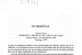 "Sermones y prédicas del Cristo de Elqui" "Sermones y prédicas del Cristo de Elqui"