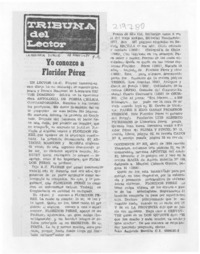 Yo conozco a Floridor Pérez Yo conozco a Floridor Pérez