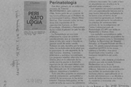 "Perinatología" "Perinatología"