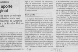 Un Aporte original Un Aporte original