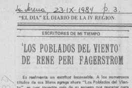 "Los poblados del viento" de René Peri Fagerstrom "Los poblados del viento" de René Peri Fagerstrom