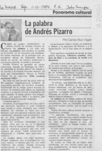 "La palabra" de Andrés Pizarro "La palabra" de Andrés Pizarro