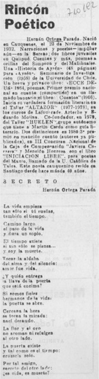 Rincón poético. Rincón poético.