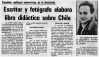 Escritor y fotógrafo elabora libro didáctico sobre Chile Escritor y fotógrafo elabora libro didáctico sobre Chile