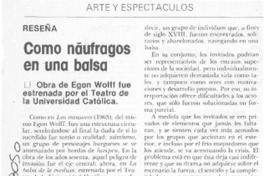 Como naúfragos en una balsa Como naúfragos en una balsa