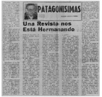 Una revista nos está hermanando Una revista nos está hermanando