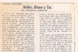 Robles, blume y cía Robles, blume y cía