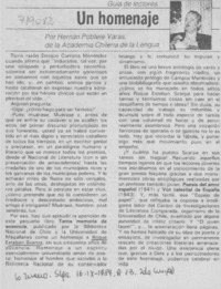 Un homenaje Un homenaje