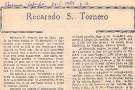 Recadero S. Tornero. Recadero S. Tornero.