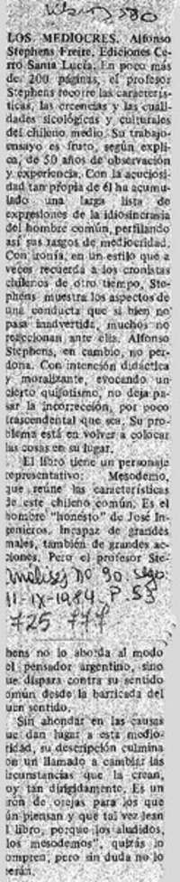 Los mediocres. Los mediocres.