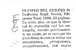 Huésped del gusano. Huésped del gusano.