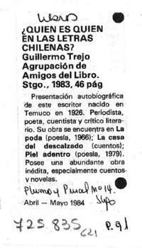 ¿Quién es quién en las letras chilenas?. ¿Quién es quién en las letras chilenas?.