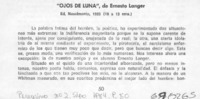 "Ojos de luna", de Ernesto Langer "Ojos de luna", de Ernesto Langer