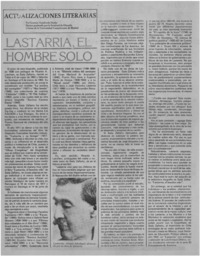 Lastarria el hombre solo Lastarria el hombre solo