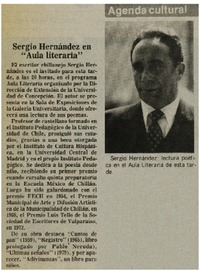 Sergio Hernández en "Aula Literaria". Sergio Hernández en "Aula Literaria".