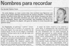 Nombres para recordar Nombres para recordar