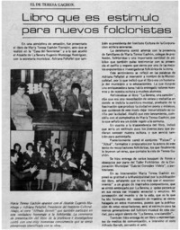 Libro que es estímulo para nuevos folcloristas. Libro que es estímulo para nuevos folcloristas.