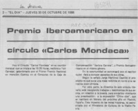 Premio Iberoamericano en círculo "Carlos Mondaca" Premio Iberoamericano en círculo "Carlos Mondaca"