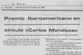 Premio Iberoamericano en círculo "Carlos Mondaca" Premio Iberoamericano en círculo "Carlos Mondaca"