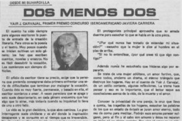 Dos menos dos Dos menos dos