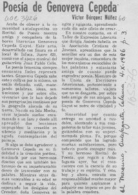 Poesía de Genoveva Cepeda Poesía de Genoveva Cepeda