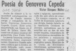 Poesía de Genoveva Cepeda Poesía de Genoveva Cepeda