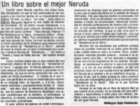 Un libro sobre el mejor Neruda Un libro sobre el mejor Neruda