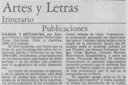 Iglesia y dictadura Iglesia y dictadura