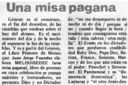 Una misa pagana Una misa pagana