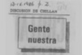 Un Chillanejo de auténtico valor Un Chillanejo de auténtico valor