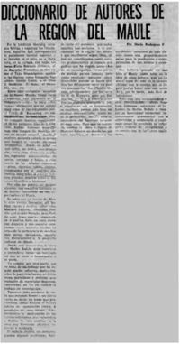 Diccionario de autores de la región del Maule Diccionario de autores de la región del Maule