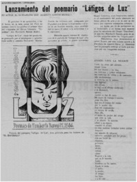 Lanzamiento del poemario "Látigos de luz" Lanzamiento del poemario "Látigos de luz"